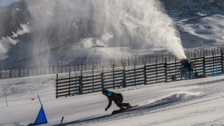 Chile ski stations fighting the ravages of climate change with snow cannons