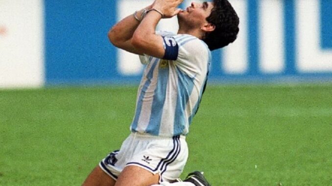 Argentine football legend Diego Maradona